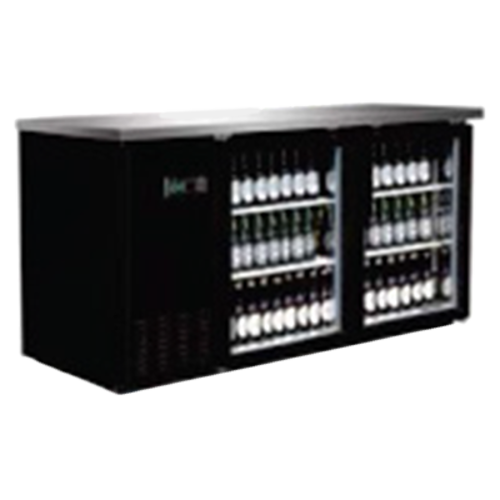 435 61 in. Unit | Glass Door Backbar Bottle Coolers - Image 1