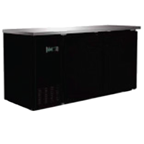 87 61 in. Unit | Solid Door Backbar Bottle Coolers - Image 1