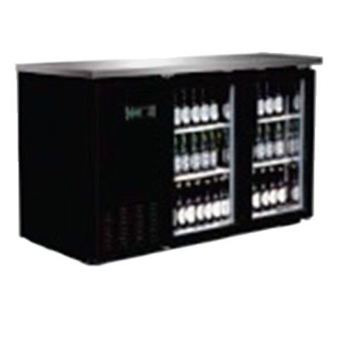 99 49 in. Unit | Glass Door Backbar Bottle Coolers - Image 1