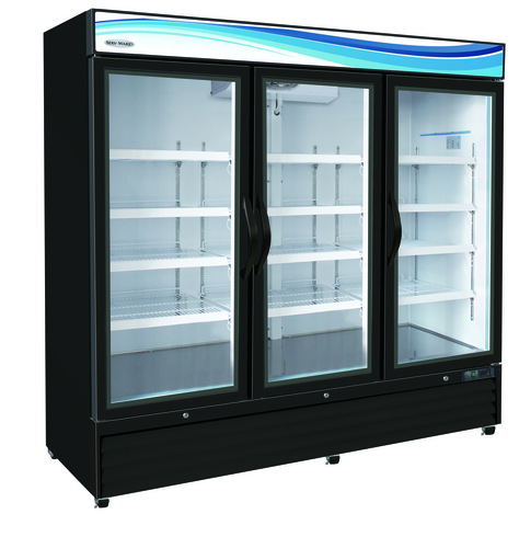 Image346789 Black 3 Door 72 cu. ft. Glass Freezer - Image 1