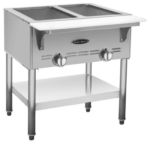 Gas Steam Table, 2 Bays-Open Well Gas Steam Table, 2 Bays-Open Well - Image 1