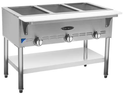 Gas Steam Table, 3 Bays-Open Well Gas Steam Table, 3 Bays-Open Well - Image 1